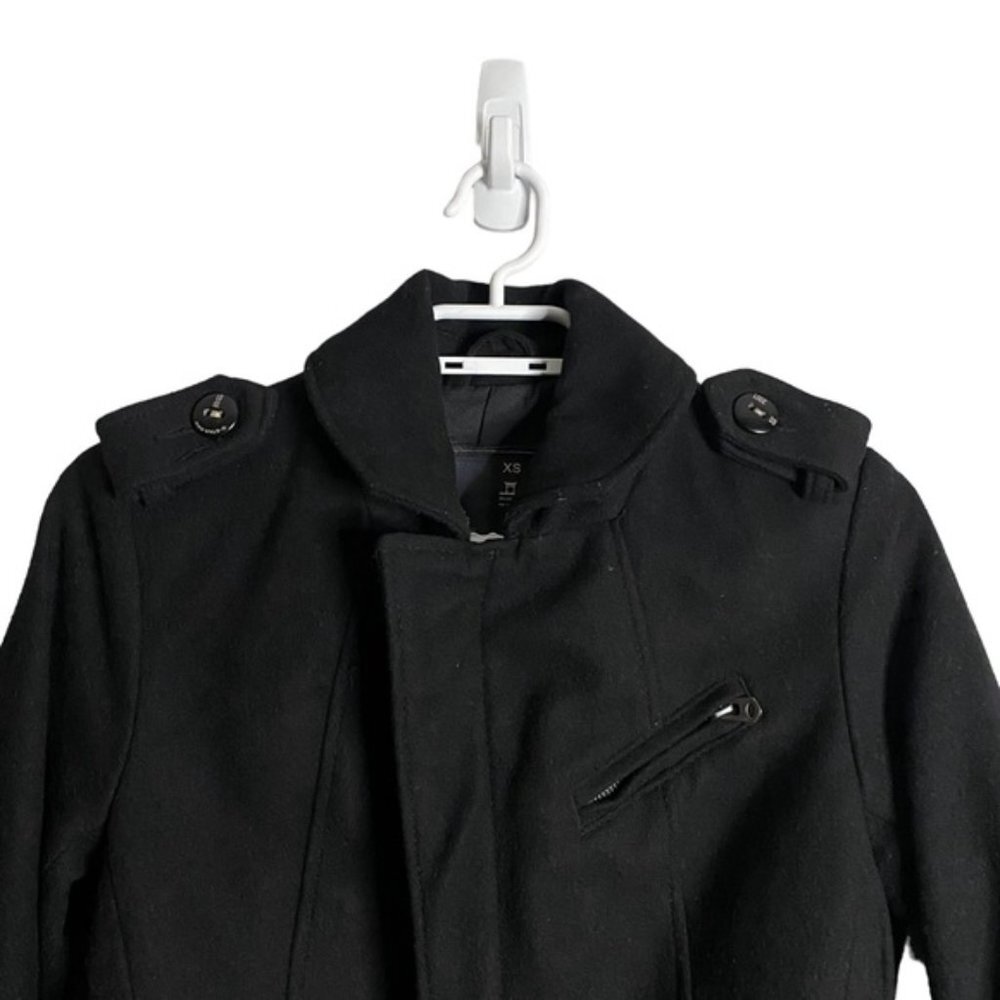 G-Star RAW Women's Black Full Zip Wool Belted Moto Jacket - Picture 2 of 14